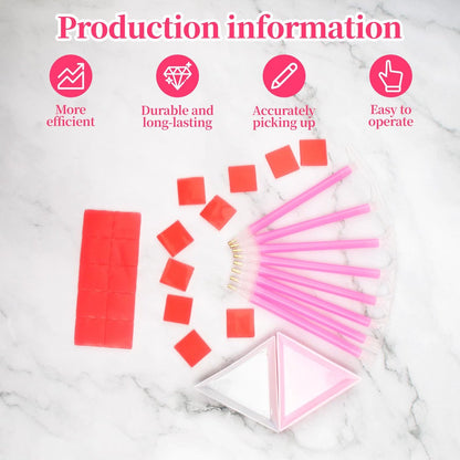 30PCS Rhinestone Picker Tool Set: Acrylic Rhinestone Pen Applicator, Dual-Ended Nail Art Dotting Pens, Wax Tips, Storage Tray & Clay Tools for DIY Nail Art