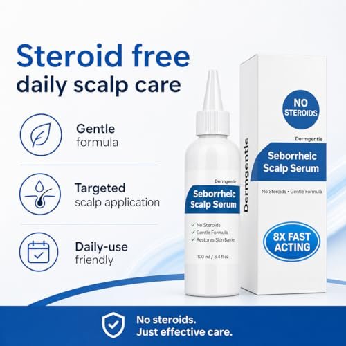 Dermgentle Seborrheic Scalp Serum 8X FAST ACTING - Soothing Redness & Dermatitis - Fast-Acting Ointment for Scalp, Face, Chest & Body for Men & Women (1 Pack) Avelisse