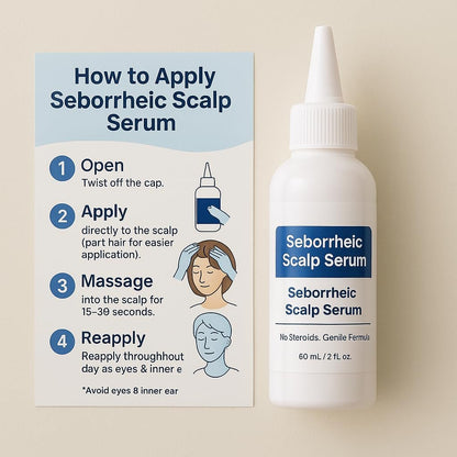 Dermgentle Seborrheic Scalp Serum 8X FAST ACTING - Soothing Redness & Dermatitis - Fast-Acting Ointment for Scalp, Face, Chest & Body for Men & Women (1 Pack) Avelisse