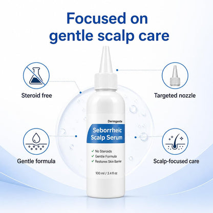 Dermgentle Seborrheic Scalp Serum 8X FAST ACTING - Soothing Redness & Dermatitis - Fast-Acting Ointment for Scalp, Face, Chest & Body for Men & Women (1 Pack) Avelisse