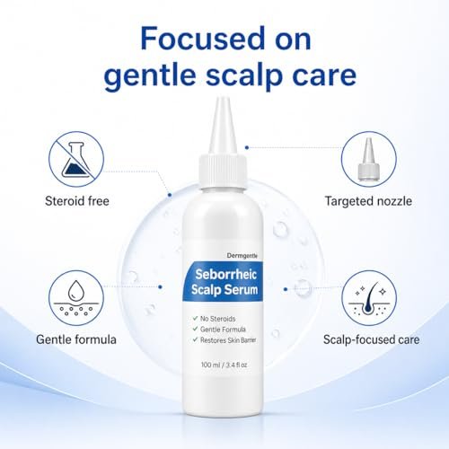 Dermgentle Seborrheic Scalp Serum 8X FAST ACTING - Soothing Redness & Dermatitis - Fast-Acting Ointment for Scalp, Face, Chest & Body for Men & Women (1 Pack) Avelisse