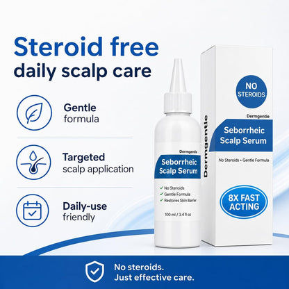 Dermgentle Seborrheic Scalp Serum 8X FAST ACTING - Soothing Redness & Dermatitis - Fast-Acting Ointment for Scalp, Face, Chest & Body for Men & Women (1 Pack) Avelisse