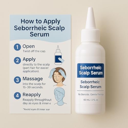 Dermgentle Seborrheic Scalp Serum 8X FAST ACTING - Soothing Redness & Dermatitis - Fast-Acting Ointment for Scalp, Face, Chest & Body for Men & Women (1 Pack) Avelisse