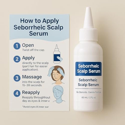 Dermgentle Seborrheic Scalp Serum 8X FAST ACTING - Soothing Redness & Dermatitis - Fast-Acting Ointment for Scalp, Face, Chest & Body for Men & Women (1 Pack) Avelisse