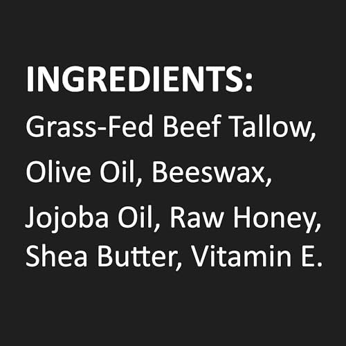 INFINA ESSENTIALS Beef Tallow for Skin - Grass Fed Beef Tallow Face & Body Moisturizer - Balm Style Moisturizing Cream with Raw Honey, Beeswax & Olive Oil for Dry Skin, Hands & Feet - 4.4 oz Avelisse