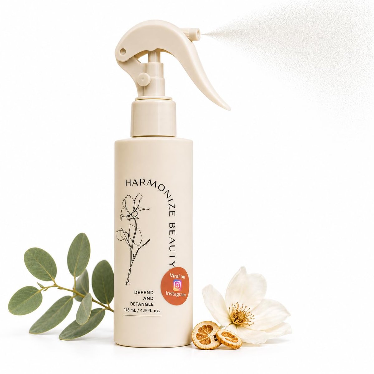 Harmonize Beauty Leave-In Conditioner - 3-in-1 Detangler & Heat Protectant Spray - Sulfate-Free - Lightweight for All Hair Types - Frizz Control - Protects & Hydrates without Buildup - 4.9 fl oz Avelisse