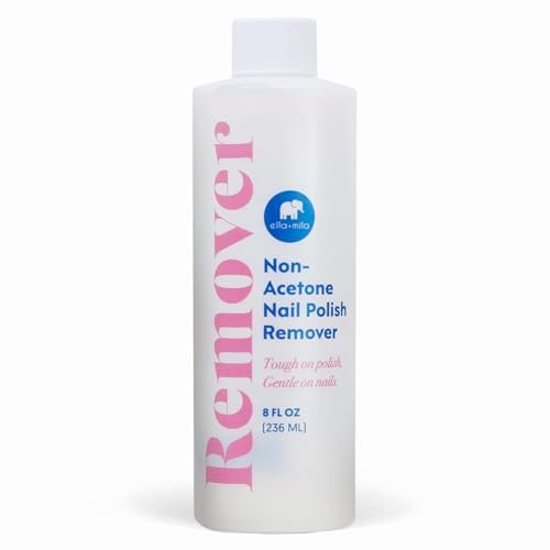 ella+mila Non-Acetone Nail Polish Remover – Gentle, Nourishing Formula for Natural Nails – Vegan & Cruelty-Free – Conditions While Removing Polish – 8 oz - görsel 2
