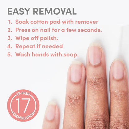 ella+mila Non-Acetone Nail Polish Remover – Gentle, Nourishing Formula for Natural Nails – Vegan & Cruelty-Free – Conditions While Removing Polish – 8 oz