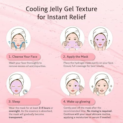 realori Salmon DNA PDRN Collagen Face Mask – Korean Hydrogel Mask for Glass Skin, Firming & Hydrating, 4-Pack
