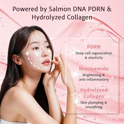 realori Salmon DNA PDRN Collagen Face Mask – Korean Hydrogel Mask for Glass Skin, Firming & Hydrating, 4-Pack