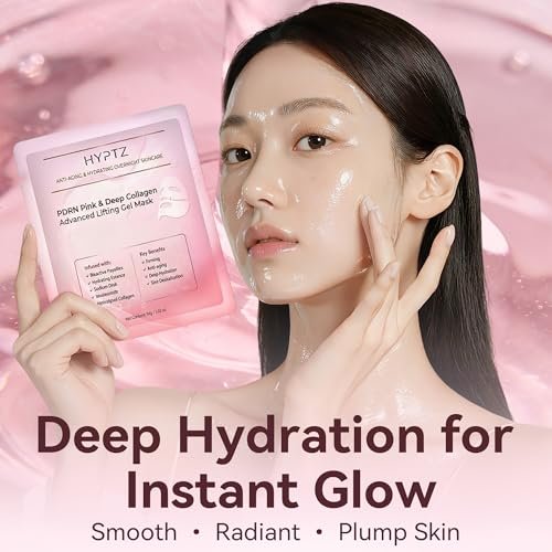 realori Salmon DNA PDRN Collagen Face Mask – Korean Hydrogel Mask for Glass Skin, Firming & Hydrating, 4-Pack - görsel 4