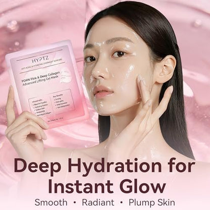 realori Salmon DNA PDRN Collagen Face Mask – Korean Hydrogel Mask for Glass Skin, Firming & Hydrating, 4-Pack
