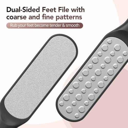 Kolavia 2 Pack Foot File Callus Remover - Durable Stainless Steel Foot Scrubber for Hard Dead Skin, Double-Sided Pedicure Tool for Cracked Heels & Corns - görsel 6