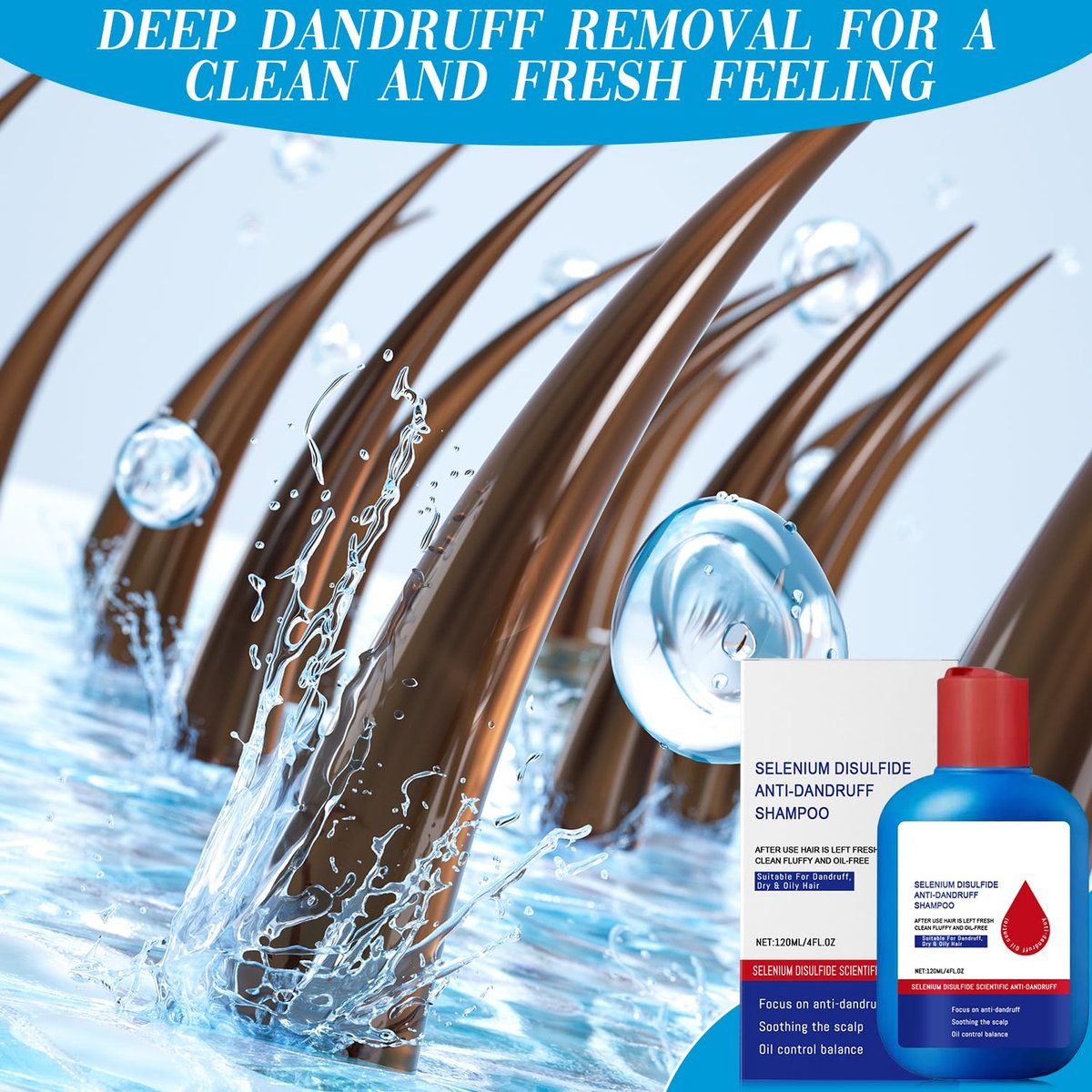 HONGYUNDA Anti-Dandruff Shampoo - Oil Control & Refreshing Hair Care Cleansing for Men and Women (1 Fl Oz) Avelisse