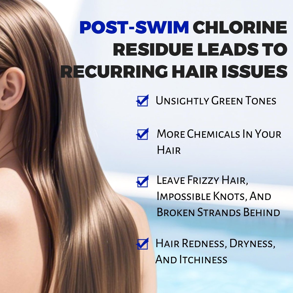 VANERIA 2-in-1 Swim Shampoo & Hard Water Shampoo - Chlorine Removal for Swimmers, Removes Minerals and Buildup, Restorative Hair Care, Safe for Colored Hair, 8.8 oz - görsel 3