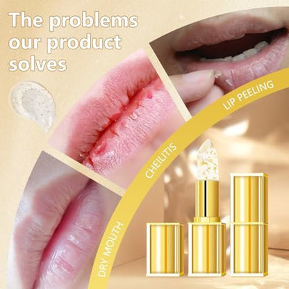EOIRULA 2-Pack Transferproof Color Changing Lipstick - Gold Foil Moisturizing Lip Gloss with Deep Nourishment Avelisse