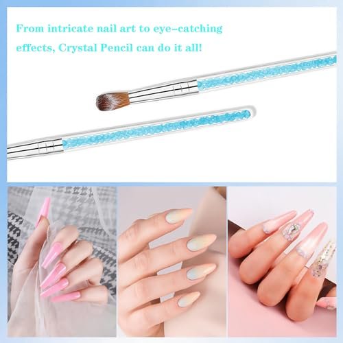 7 Multi-Size Nail Art Brush Set with Resin Palette - Acrylic Nail Tools for DIY Manicure, Home Salon, Pro & Beginner - görsel 4