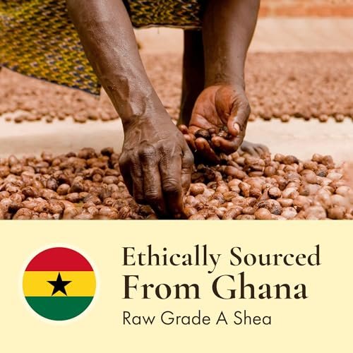 HalalEveryDay Yellow Shea Butter from Ghana - Raw Unrefined African Shea Butter for Skin & Hair, 100% Pure Natural Moisturizer for Body, Face & DIY Beauty, 24 oz Avelisse