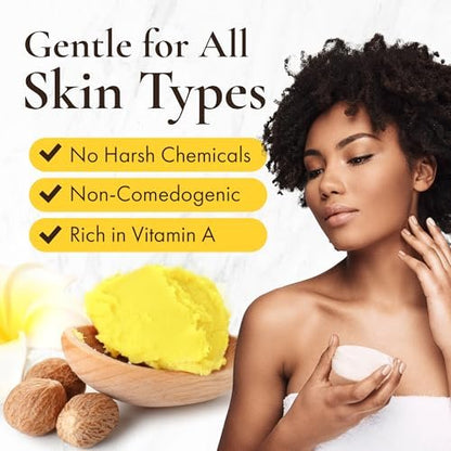 HalalEveryDay Yellow Shea Butter from Ghana - Raw Unrefined African Shea Butter for Skin & Hair, 100% Pure Natural Moisturizer for Body, Face & DIY Beauty, 24 oz Avelisse