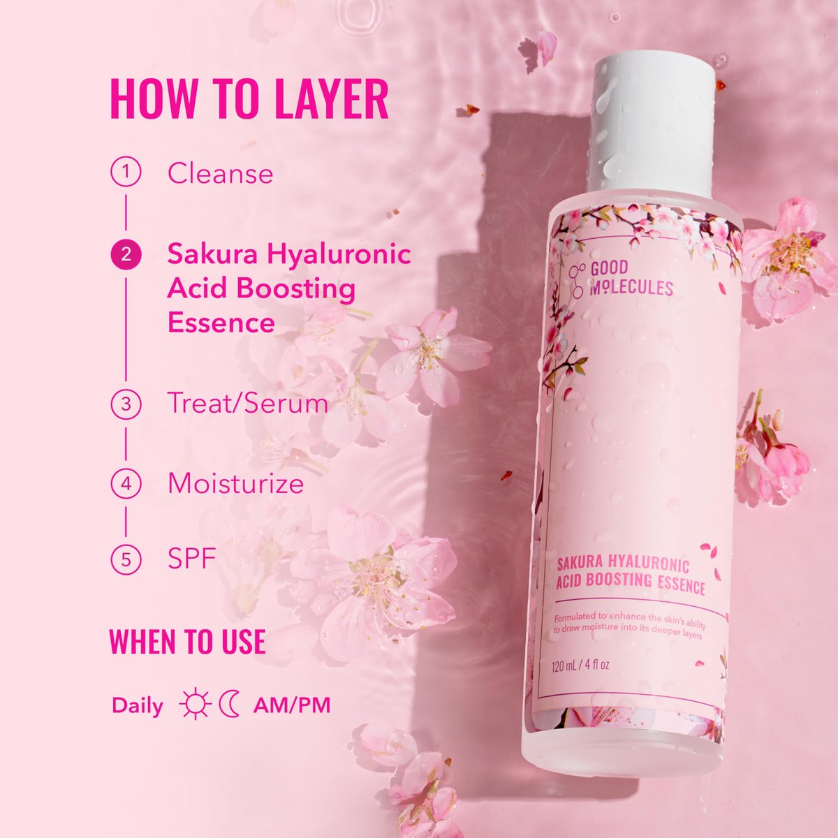Good Molecules Sakura Hyaluronic Acid Boosting Essence – Ultra Hydrating Facial Moisturizer for Glowing, Tightened Skin - görsel 9