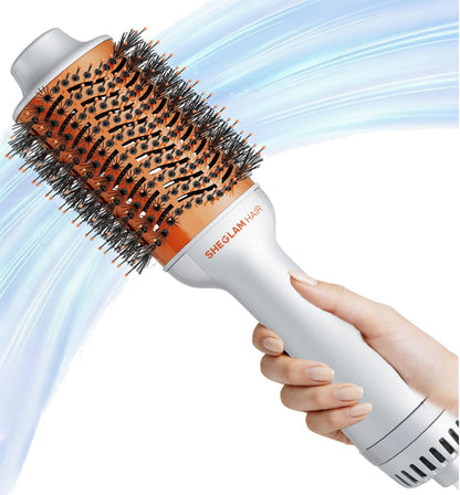 SHEGLAM Oval Hair Blow Dryer Brush - 4-in-1 Hot Air Styling Tool, 2.8-Inch Barrel, 3 Heat Settings, Tangle-Free Ionic Bristles for Frizz-Free Blowouts Avelisse
