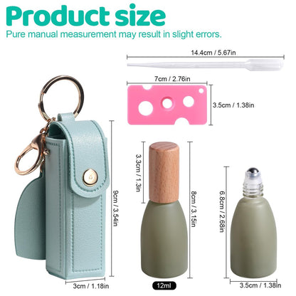 JPNK Essential Oils Roll-on Bottles with Stainless Steel Roller Balls - Pack of 4 for Aromatherapy & Perfumes (10ml each)