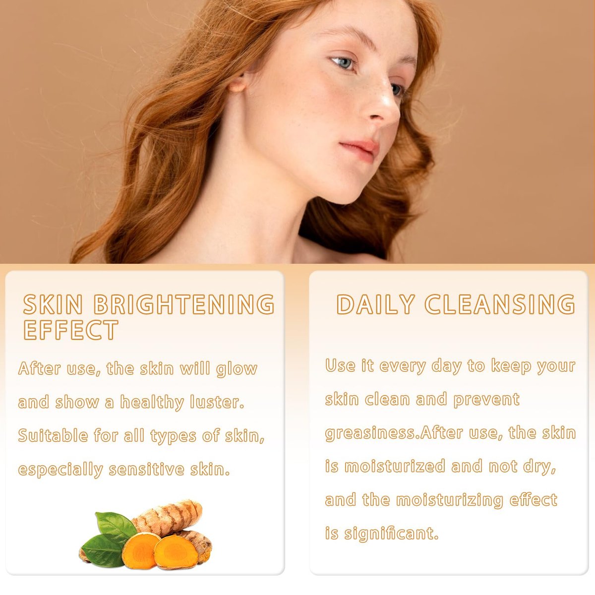 4-Piece Turmeric Wash and Care Set: Facial Wash, Cleansing Mousse, Soap & Exfoliating Pads for Radiant Skin Avelisse