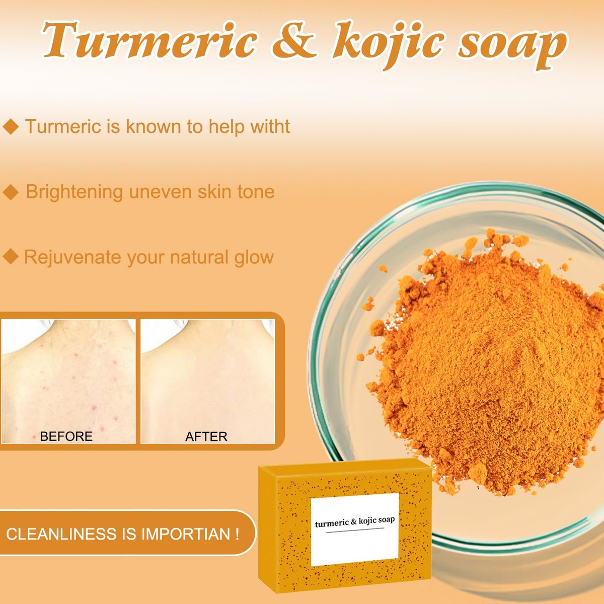 4-Piece Turmeric Wash and Care Set: Facial Wash, Cleansing Mousse, Soap & Exfoliating Pads for Radiant Skin Avelisse
