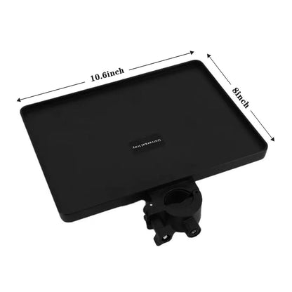 Adjustable Lash Tray Holder with Phone Holder - Eyelash Extension Organizer for Lash Techs, Salon, Spa - 10.6" x 8" Black