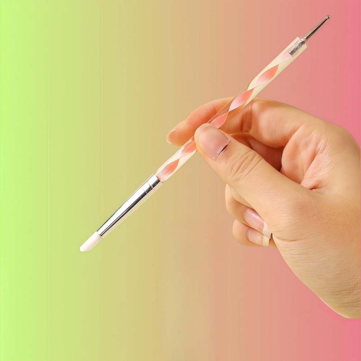 5PCS Dual-Ended Nail Art Dotting Tools – Silicone Sculpting Pens & Ball Stylus Set for Gel Polish, Builder Gel, Chrome Powder, 3D DIY Nail Art Design & Manicure Decoration - görsel 9