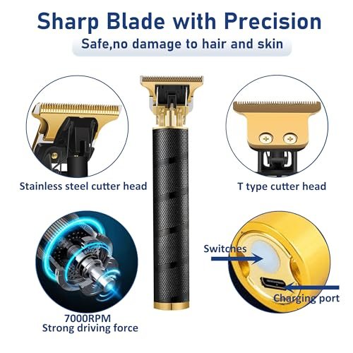 Keposon Cordless Hair Clipper & Beard Trimmer for Men – Rechargeable T-Blade Grooming Kit with Travel Pouch - görsel 16