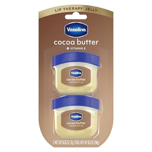 Vaseline Lip Balm Mini 2 ct Cocoa Butter – Hydrating Lip Balm for Dry Cracked Lips (0.5 oz) - görsel 2