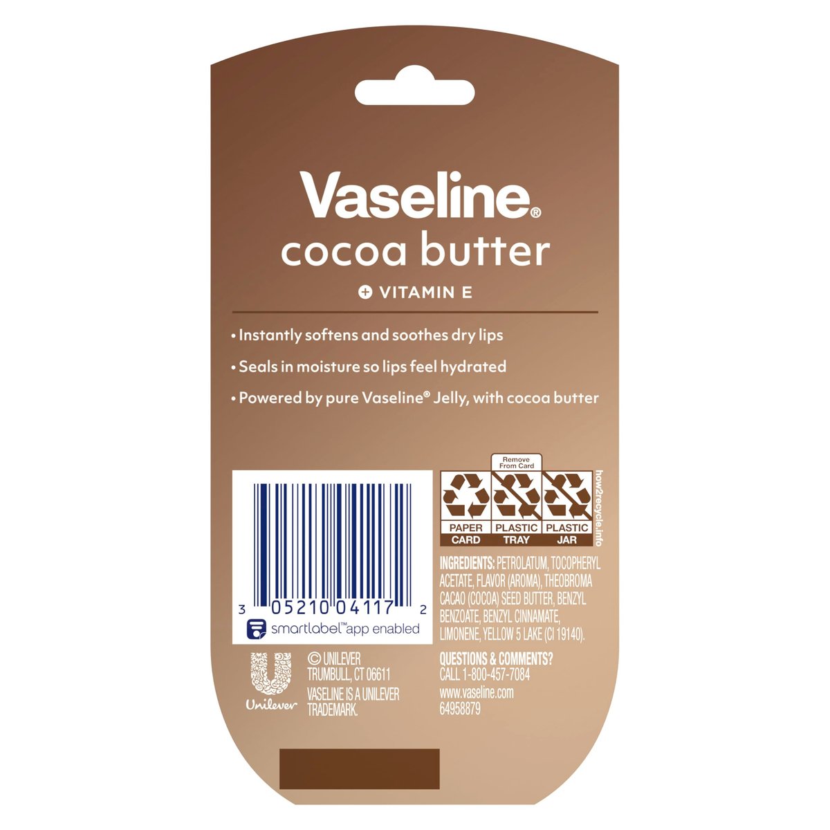 Vaseline Lip Balm Mini 2 ct Cocoa Butter – Hydrating Lip Balm for Dry Cracked Lips (0.5 oz) - görsel 3