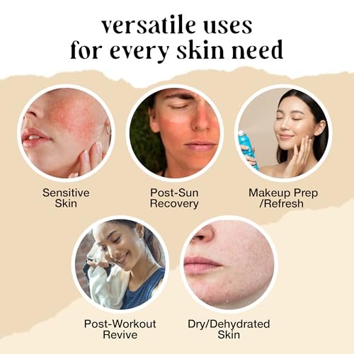 LivaClean Thermal Spring Water Face Spray Mist with Hyaluronic Acid & Aloe Vera – Hydrating, Soothing, Mineral-Rich Face Mist (300ml + 50ml) Avelisse