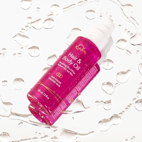 eSalon Hair and Body Oil – Nourishing Dry Oil for Color Treated Hair, Radiant Hair and Skin Care, 59ml/2 fl oz - görsel 8