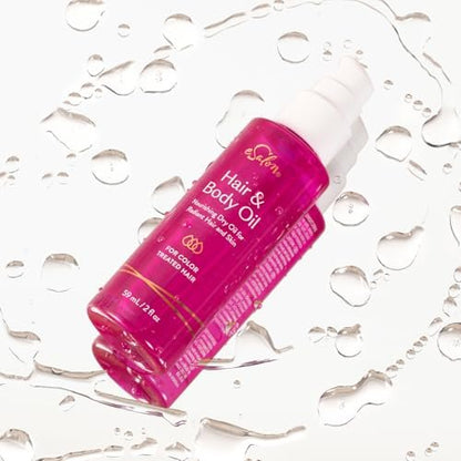 eSalon Hair and Body Oil – Nourishing Dry Oil for Color Treated Hair, Radiant Hair and Skin Care, 59ml/2 fl oz