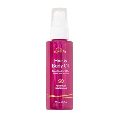 eSalon Hair and Body Oil – Nourishing Dry Oil for Color Treated Hair, Radiant Hair and Skin Care, 59ml/2 fl oz