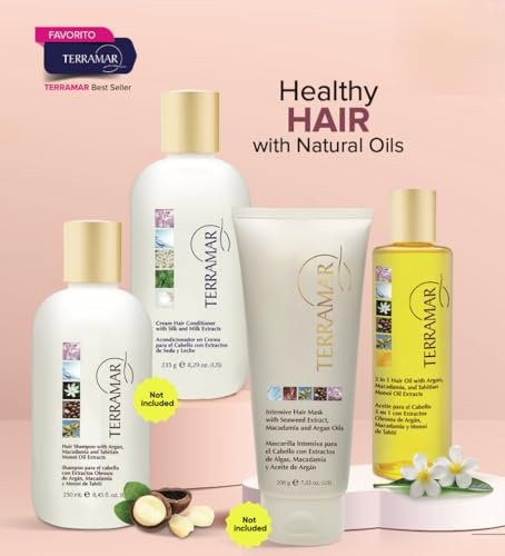 Terramar 3 in 1 Hair Oil - Nourishing Argan, Macadamia & Monoi Oil Blend for Frizz-Free Shine (3.31 fl oz) Avelisse