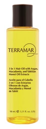 Terramar 3 in 1 Hair Oil - Nourishing Argan, Macadamia & Monoi Oil Blend for Frizz-Free Shine (3.31 fl oz) Avelisse