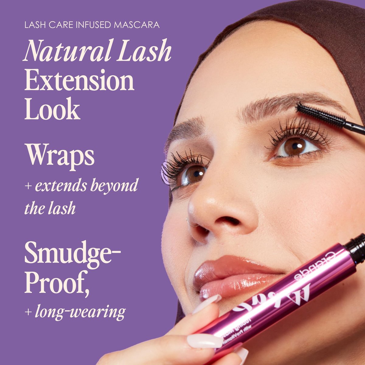 Grande Cosmetics GrandeWRAP Tubing Mascara – Buildable Volume & Length, Anti-Smudge, Flake-Free, All-Day Wear, ProVitamin B5 Infused – Black, 0.27 Fl Oz Avelisse