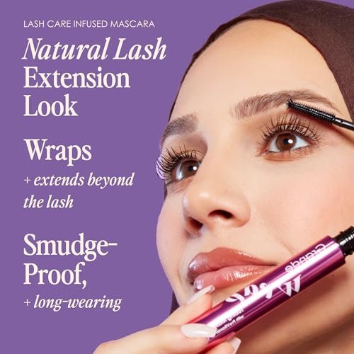 Grande Cosmetics GrandeWRAP Tubing Mascara – Buildable Volume & Length, Anti-Smudge, Flake-Free, All-Day Wear, ProVitamin B5 Infused – Black, 0.27 Fl Oz Avelisse