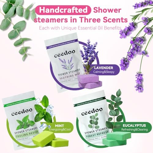 Ceedoo Shower Steamers Aromatherapy 6 Pack - Natural Essential Oil Shower Bombs for Stress Relief & Relaxation - Mother's Day & Birthday Gifts for Women, Teens & Adults - görsel 4