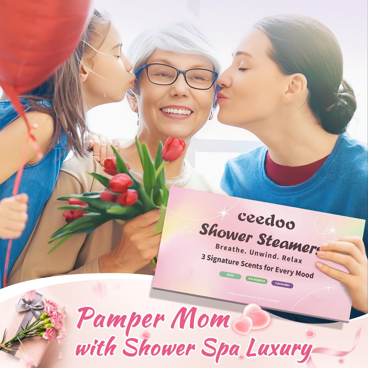 Ceedoo Shower Steamers Aromatherapy 6 Pack - Natural Essential Oil Shower Bombs for Stress Relief & Relaxation - Mother's Day & Birthday Gifts for Women, Teens & Adults - görsel 17