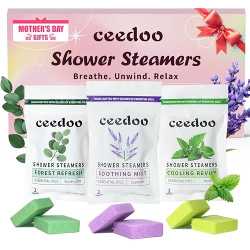 Ceedoo Shower Steamers Aromatherapy 6 Pack - Natural Essential Oil Shower Bombs for Stress Relief & Relaxation - Mother's Day & Birthday Gifts for Women, Teens & Adults - görsel 2