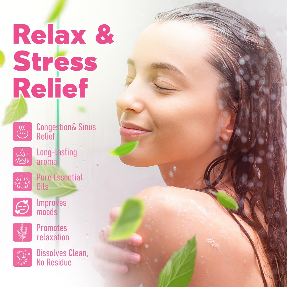 Ceedoo Shower Steamers Aromatherapy 6 Pack - Natural Essential Oil Shower Bombs for Stress Relief & Relaxation - Mother's Day & Birthday Gifts for Women, Teens & Adults - görsel 5