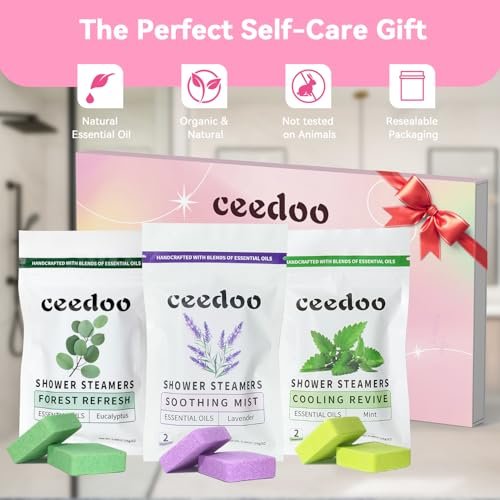 Ceedoo Shower Steamers Aromatherapy 6 Pack - Natural Essential Oil Shower Bombs for Stress Relief & Relaxation - Mother's Day & Birthday Gifts for Women, Teens & Adults - görsel 16