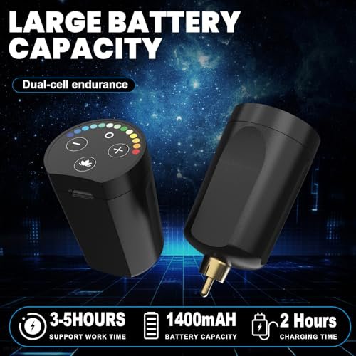 STIGMA Wireless Tattoo Gun Kit - Complete Tattoo Kit with Rotary Pen, 2 Batteries, 20 Cartridge Needles, 11 Inks - Professional Tattoo Machine Set for Beginners and Artists ST-TK9003-3 Avelisse