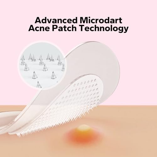 CharmCherry Pimple Patches for Face (18 Count) - Microdart Acne Patches with Salicylic Acid, Hydrocolloid Blemish Spot Treatment for Early Stage Deep Pimples, Zits, Breakouts & Cystic Acne - görsel 4