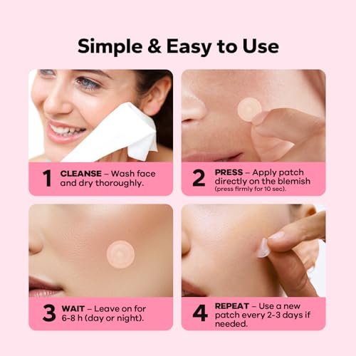 CharmCherry Pimple Patches for Face (18 Count) - Microdart Acne Patches with Salicylic Acid, Hydrocolloid Blemish Spot Treatment for Early Stage Deep Pimples, Zits, Breakouts & Cystic Acne - görsel 12