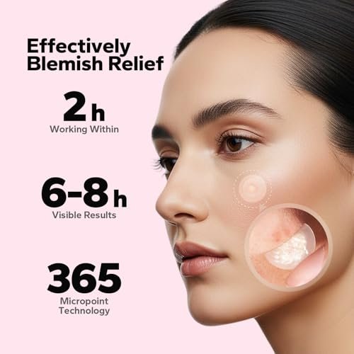 CharmCherry Pimple Patches for Face (18 Count) - Microdart Acne Patches with Salicylic Acid, Hydrocolloid Blemish Spot Treatment for Early Stage Deep Pimples, Zits, Breakouts & Cystic Acne - görsel 10